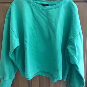 J. Crew Woman’s University terry cropped crewneck sweatshirt size M